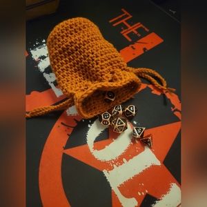 Handmade Crochet DnD dice bag
